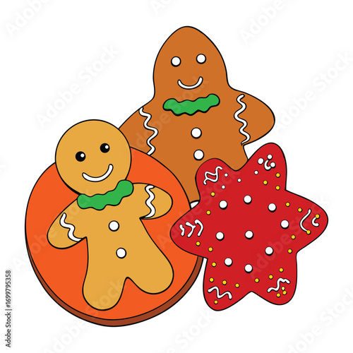 Sweet and festive Christmas cookies decorated with icing and sprinkles, bringing holiday cheer, warmth, and joy to every celebration and family gathering.

