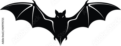 Spooky bat silhouette for Halloween party invitation design