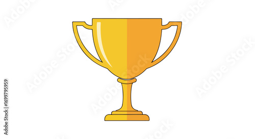 Golden achievement goblet icon depicting accomplishment and victory in competition for awards celebration and event recognition