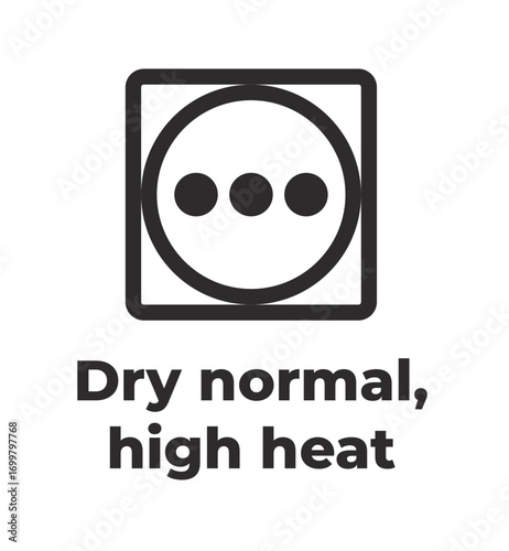 Laundry Symbol - Dry normal, high heat