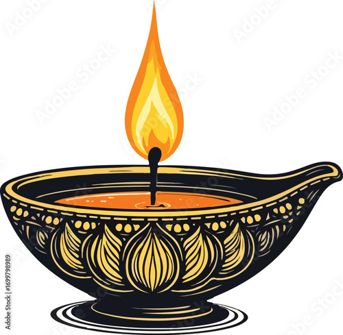 burning candle holder