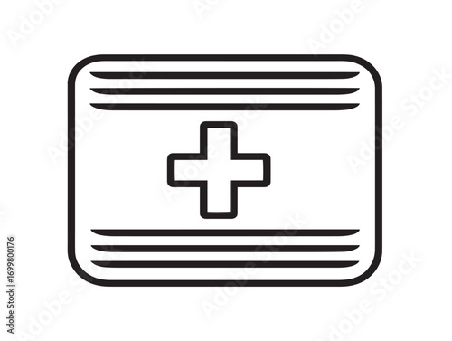 Healthcare Medical Heat Pack Illustration in Professional Minimal Vector Line Design