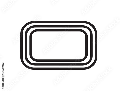 Medical Heating Pad Icon in Clean Minimal Vector Line Illustration