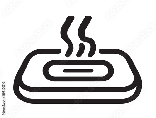 Safety Medical Heating Pad Illustration in Simple Professional Vector Line Design