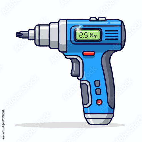 Electric drill with digital torque display for precision DIY and professional construction tasks