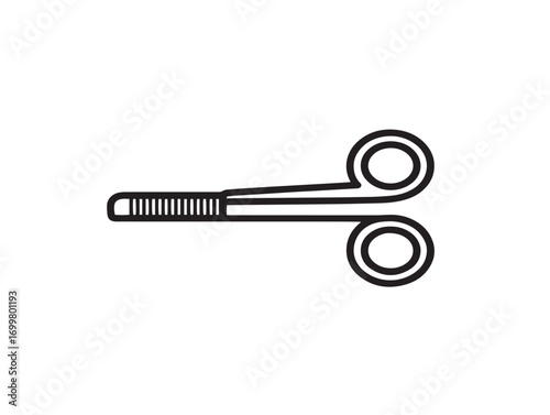 Medical Hemostatic Forceps Icon in Clean Minimal Vector Line Illustration