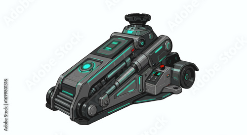 Futuristic Mechanical Device Illustration High-Tech Design and Detailed Engineering
