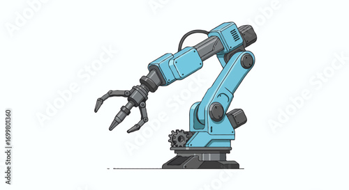Robotic Arm Illustration Precision Engineering and Automated Technology