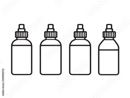 Modern Medical Humidifier Bottle Symbol in Elegant Stylish Vector Line Artwork