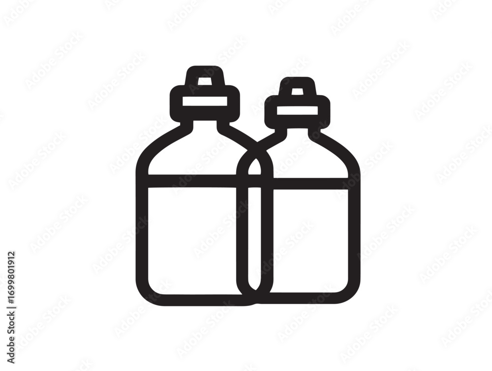 Obraz premium Safety Medical Humidifier Bottle Icon in Clean Minimal Vector Line Artwork