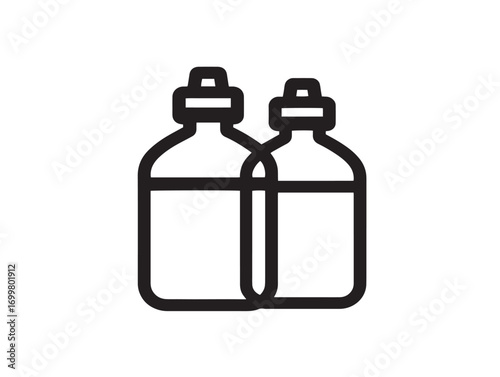 Safety Medical Humidifier Bottle Icon in Clean Minimal Vector Line Artwork