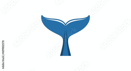 Stylized aquatic mammal flukes illustration displaying underwater life and ocean conservation efforts focus