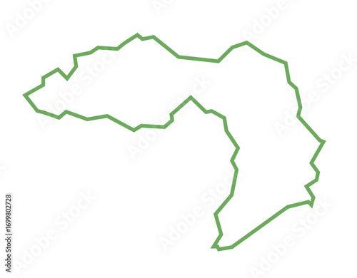 Line illustration of  Kra Daadi district of Arunachal Pradesh state of India