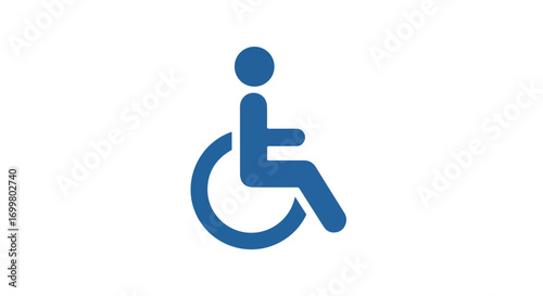 Accessible design representation for disabled individual indicating inclusivity measures taken displaying universal accessibility icon symbol for aid