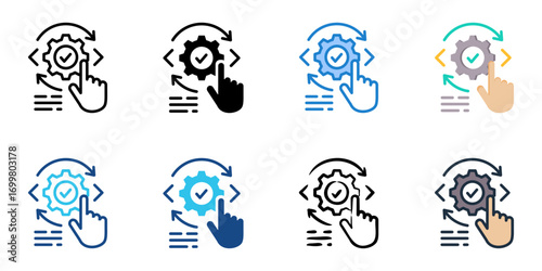 Software Testing icon set multiple style collection 
