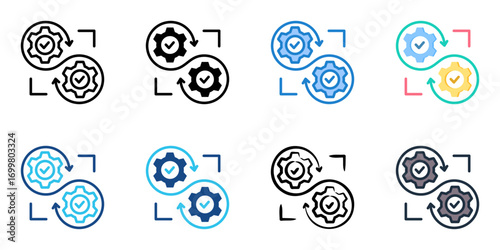 DevOps icon set multiple style collection 
