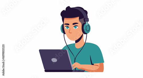 Vector illustration digital nomad