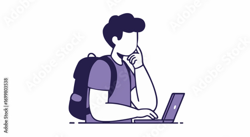 Vector illustration digital nomad