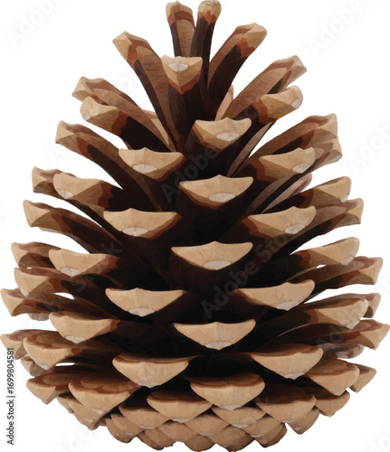realistic pinecone isolated on Transparent background