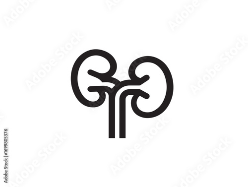 Healthcare Medical Kidney Dish Icon in Stylish Minimal Vector Line Artwork