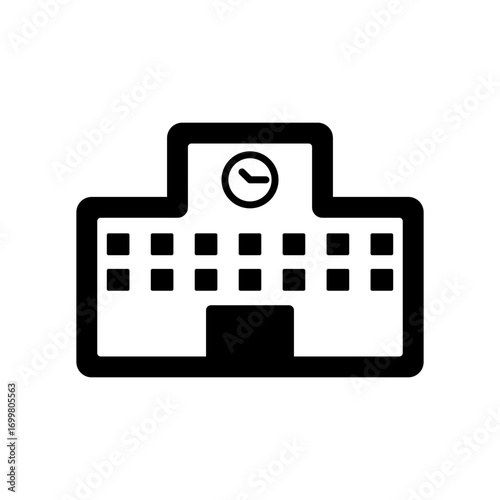 教育施設を表す学校のベクターアイコン