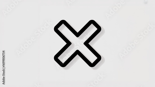 Black x mark icon vector illustration for error wrong cross close delete remove cancel and reject symbol design