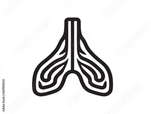 Comfortable Nasal Strips Icon in Stylish Clean Minimal Vector Design