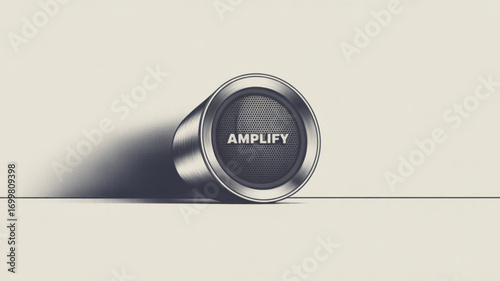 Amplify sound system speaker audio device for music listening and volume control with shadow effect design