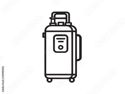 Precision Oxygen Filter Components Illustration in Clean Modern Vector Art