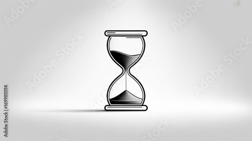 Hourglass sand timer time management countdown deadline urgency passing of time concept sandglass symbol