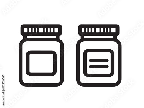 Laboratory Pathology Containers Symbol in Clean Modern Vector Illustration