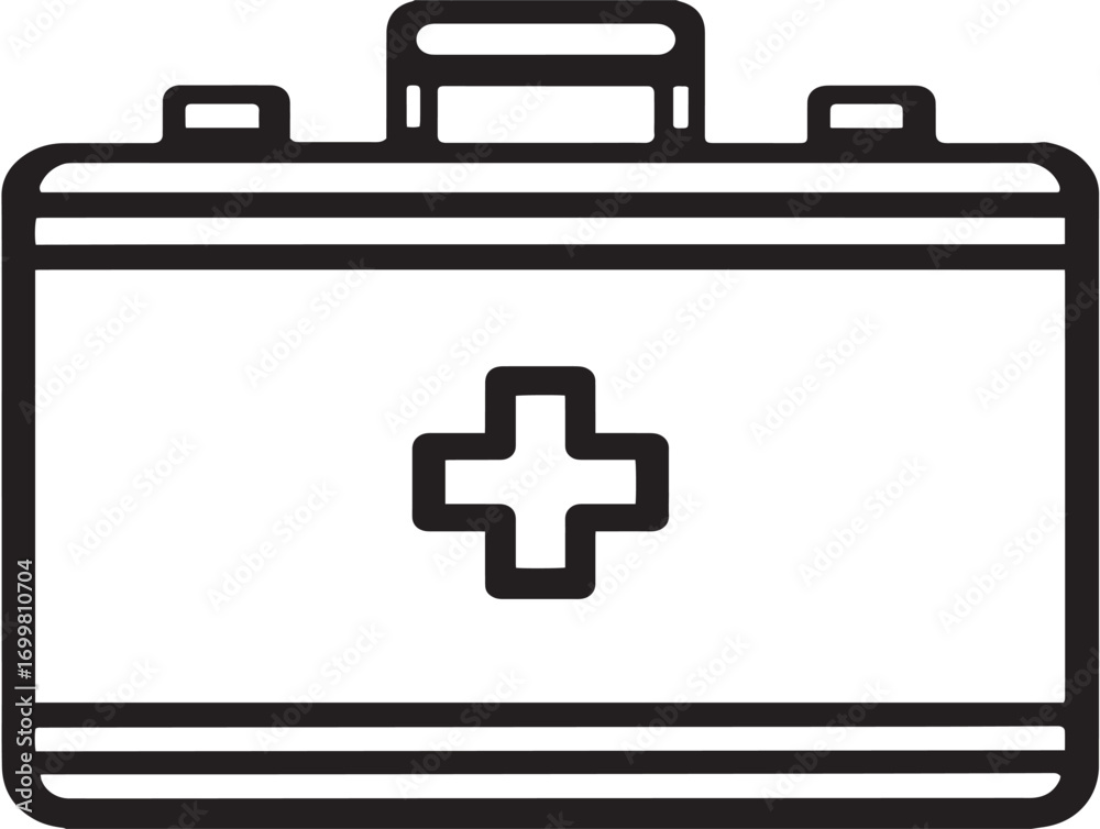 Fototapeta premium Medical Pathology Kits Icon in Simple Clean Vector Line Artwork