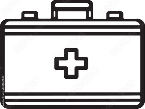 Medical Pathology Kits Icon in Simple Clean Vector Line Artwork