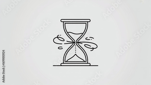 Hourglass time sand clock countdown deadline urgency passing time appointment schedule reminder symbol concept