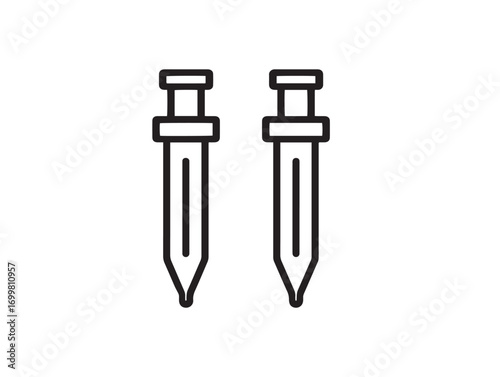 Pathology Glass Slides Symbol in Stylish Modern Black Vector Illustration