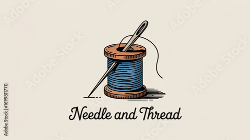 Needle and thread sewing kit for mending clothes crafting and embroidery projects diy fashion design tailoring