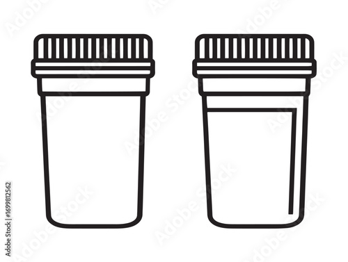 Minimal Medical Sharps Container Liners Illustration in Stylish Line Art