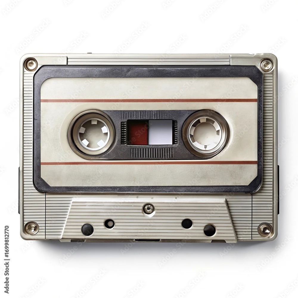 Fototapeta premium A classic retro vintage microphone isolated on a white background,