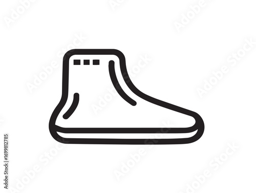 Medical Shoe Covers Symbol in Professional Modern Vector Line Art Design