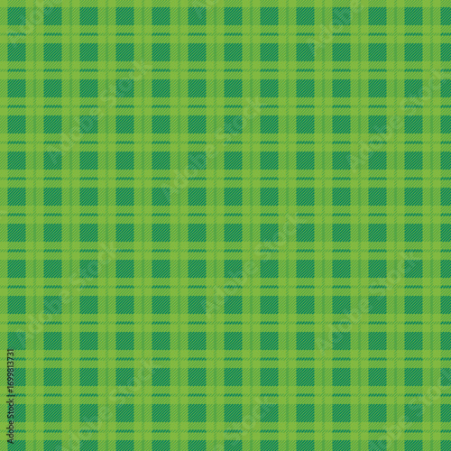 Green plaid pattern background with intersecting lines