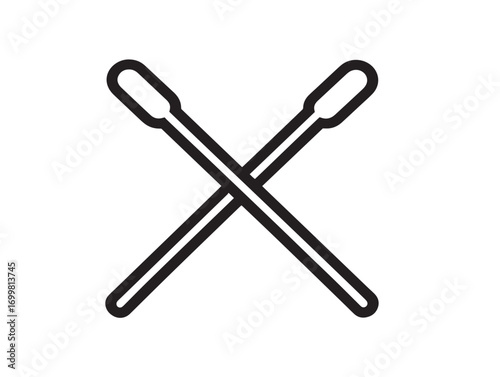 Professional medical specimen swabs icon in stylish vector style