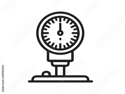 Clean and detailed vector icon of medical sphygmomanometers