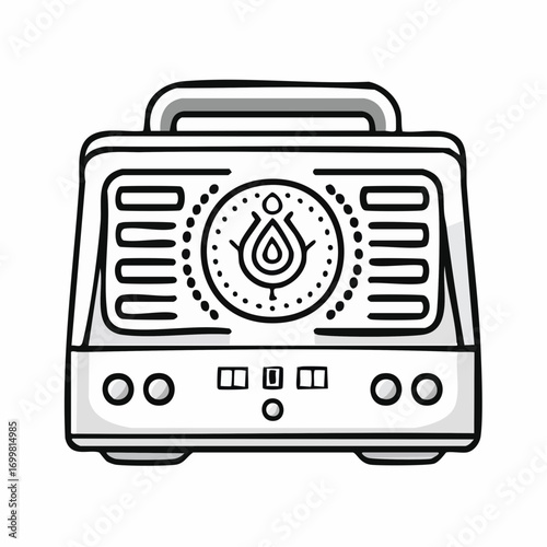 Humidifier Illustration  Fresh Air and Modern Design