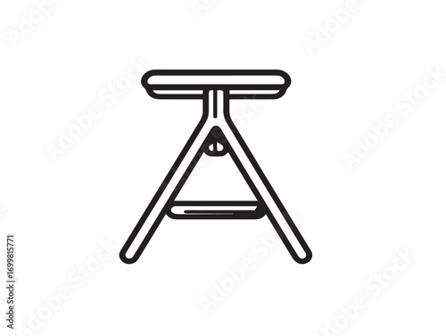 Modern stool collector medical icon in clean illustration
