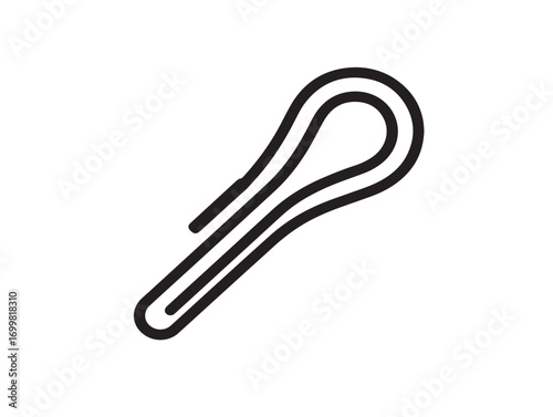 Minimalistic suction catheter icon in sterile medical illustration