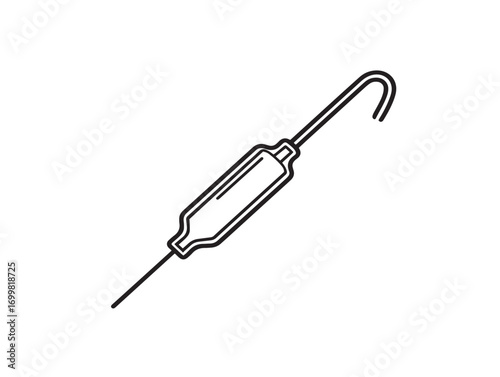 Modern suction catheter design in clean vector artwork