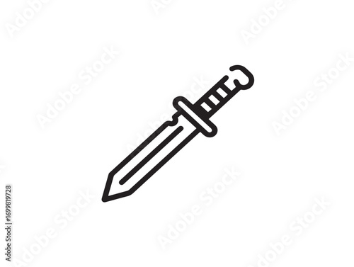 Clean sterile surgical blade design in minimal line art