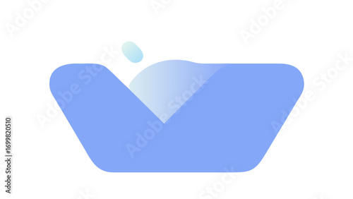 Smart washing basin icon with gradient blue design
