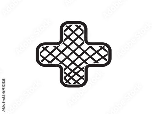 Detailed medical mesh icon in elegant vector style