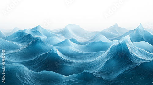Wallpaper Mural Depths Varying Pattern Midjourney Using Ocean Wave Layered Turquo Torontodigital.ca
